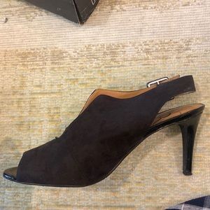 J. Renee, 3.5 inch heel, Black suede